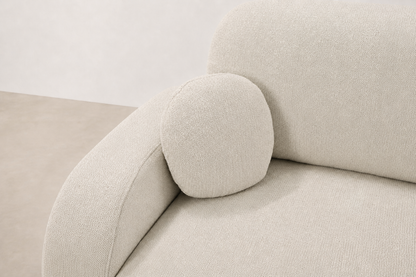 Slush sofabed in textured fabric with pull-out sleep function for small spaces